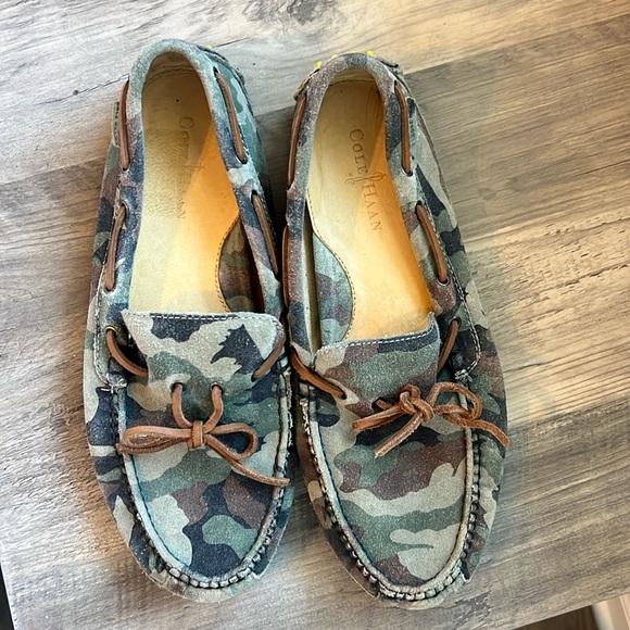 Men’s Cole Haan Gunnison Forest Camo Loafers Sz 11 - Picture 2 of 9